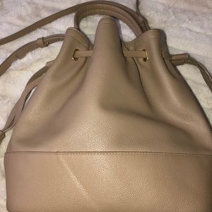 PLEATHER bucket bag